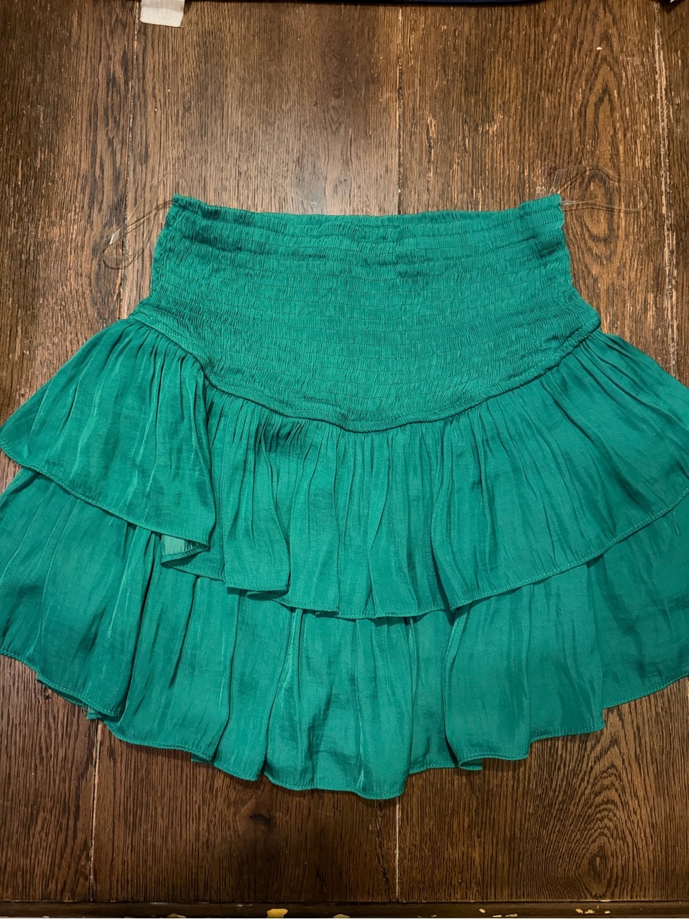 entro Emerald Tiered Ruffle Skirt